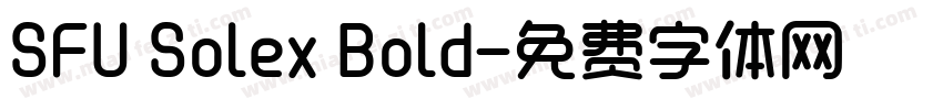 SFU Solex Bold字体转换